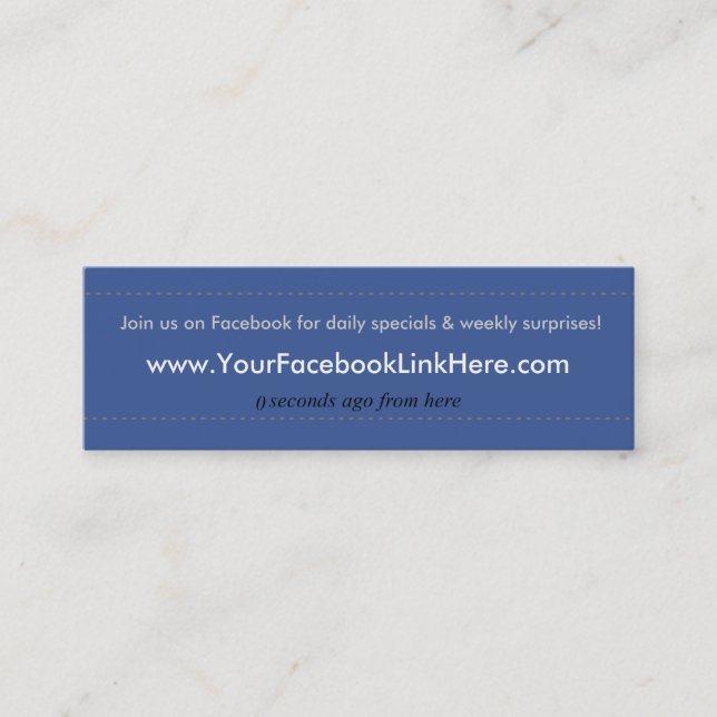 Facebook Profile Business Card *Specials blu (Front)
