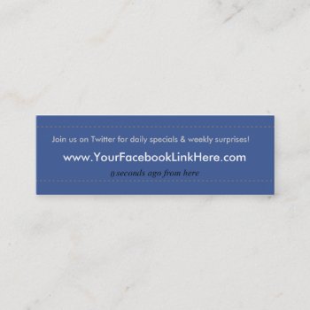Facebook Profile Business Card *specials Blu by twitterfunny at Zazzle