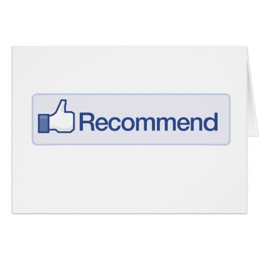 facebook recommend button funny graphic icon cards (Front Horizontal)