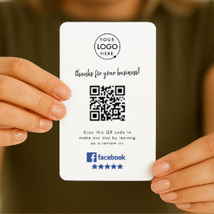 Facebook Reviews Business Card   QR Code FB Review