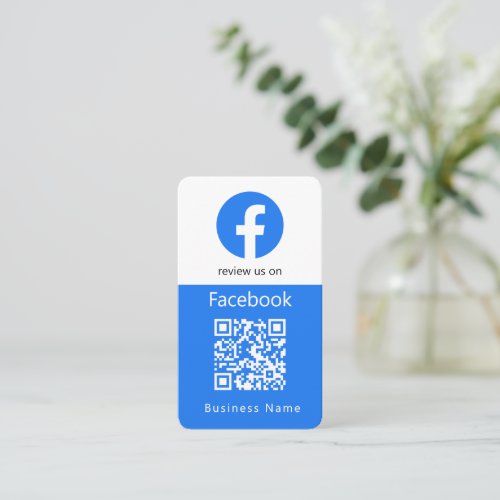 Facebook Reviews  Business Review Us QR Code Business Card