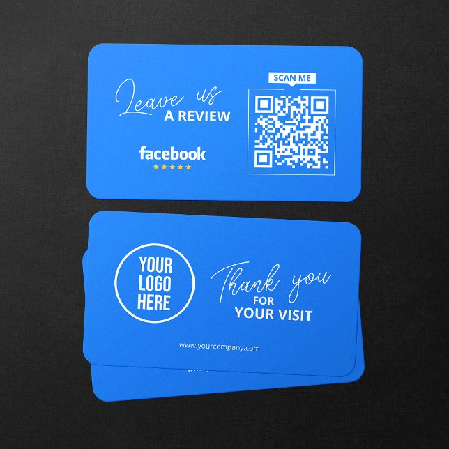 Facebook Reviews QR Code Business Review Link Business Card (Creator Uploaded)