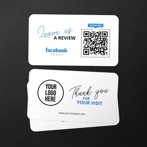 Facebook Reviews QR Code Business Review Link Business Card