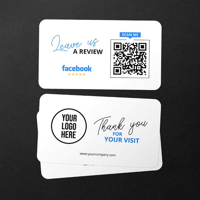 Facebook Reviews QR Code Business Review Link Business Card (Creator Uploaded)