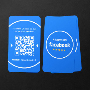 Facebook Reviews Rate My Business 5 Star QR Code Business Card