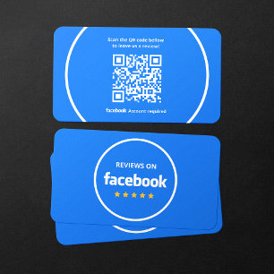 Facebook Reviews Rate My Business 5 Star QR Code Business Card