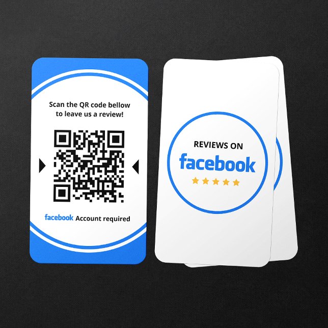 Facebook Reviews Rate My Business 5 Star QR Code Card (Creator Uploaded)