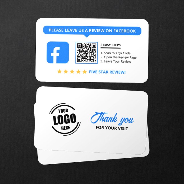Facebook Reviews Rate My Business 5 Star QR Code Card (Creator Uploaded)
