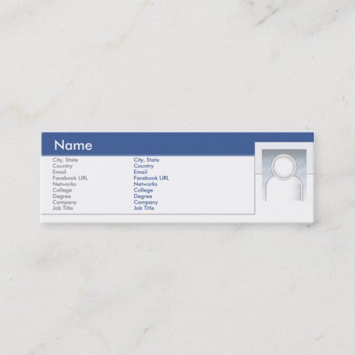 Facebook - Skinny Business Cards