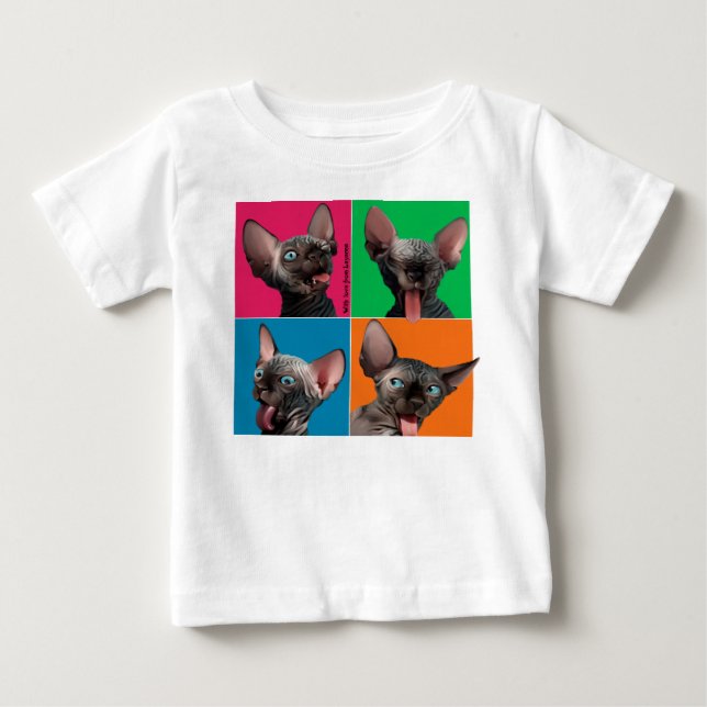 Facebuilding (Sphynx kitten) Baby T-Shirt (Front)