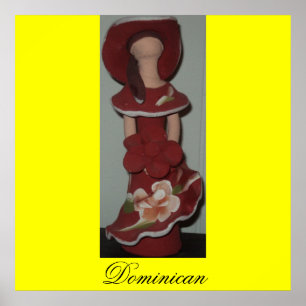 Faceless Dominican Ceramic Doll, Muneca sin Rostro Poster