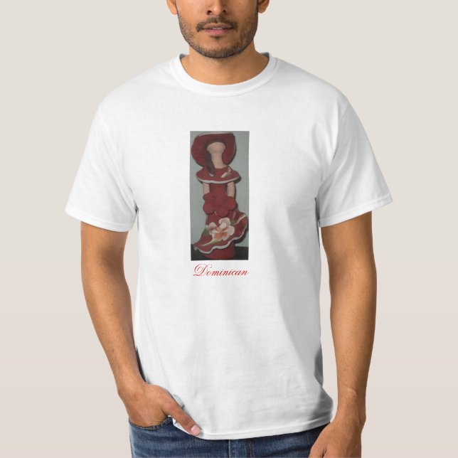 Faceless Dominican Ceramic Doll, Muneca sin Rostro T-Shirt (Front)