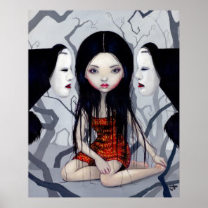 Faceless Ghosts gothic japanese horror Art Print