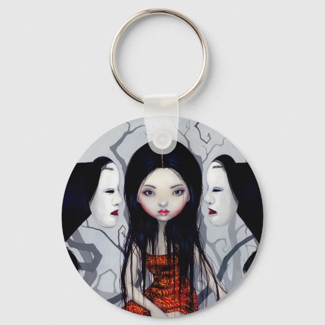 "Faceless Ghosts" Keychain (Front)