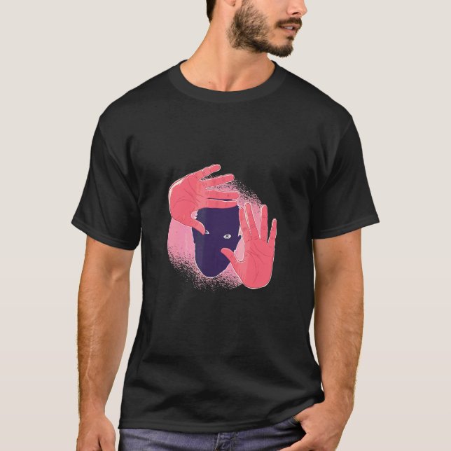 Faceless Hands Creepy Looking T-Shirt (Front)