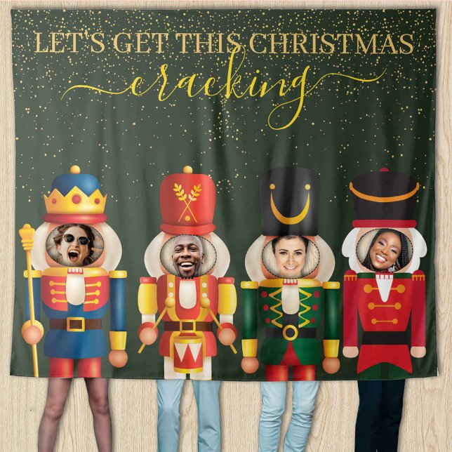 Faceless Nutcracker Green Christmas Photo Backdrop (Creator Uploaded)