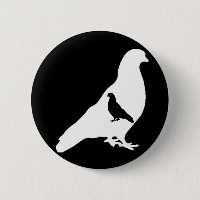 Faceless Pigeons Pinback Button (Front)
