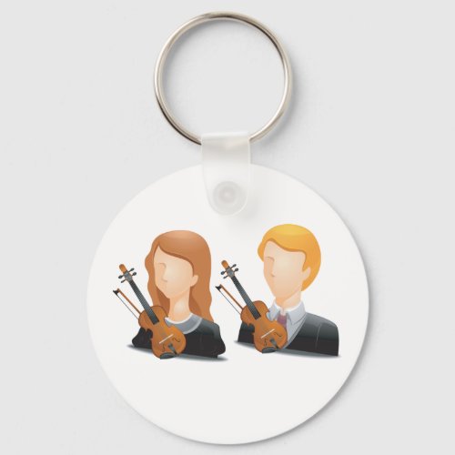 Faceless Violinists Keychain