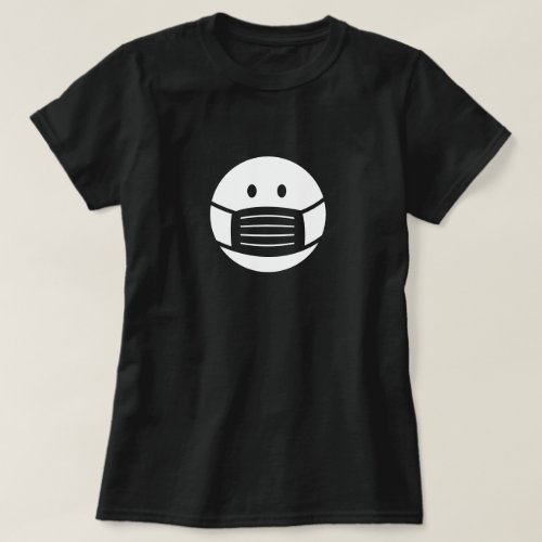 Facemask smily emoji icon sign graphic tee t shirt
