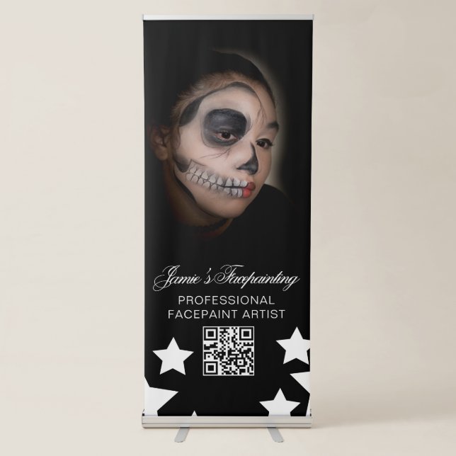 Facepainter Clown Children's Party Rental Business Retractable Banner (Front)