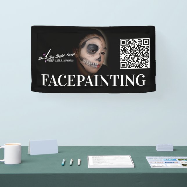 Facepainting Banner For Birthday Events Business (Tradeshow)