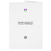 Facepalm and Carry On - It's one of THOSE days Cards (Back)
