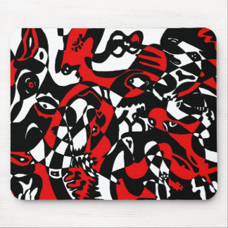 "Faces" Abstract Art Mouse Pad