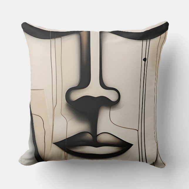 faces - Faces Throw Pillow (Front)