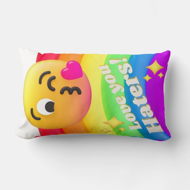 faces icons quotes lumbar pillow (Front)