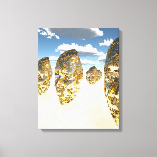 Faces in Surreal Scene Canvas Print