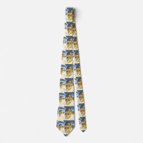 Faces in Surreal Scene Neck Tie