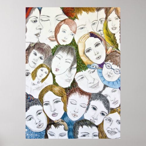 Faces in the Crowd Poster