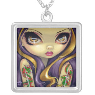 Faces of Faery #107 NECKLACE dragon tattoo fairy