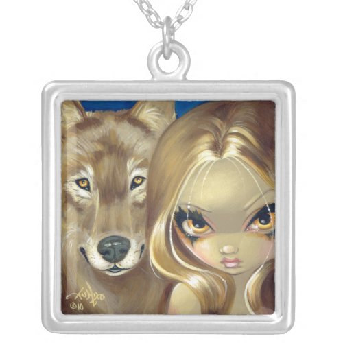 Faces of Faery 94 NECKLACE wolf fairy