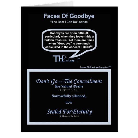 Faces Of Goodbye – Restrained Desire Azure Cards (Front)