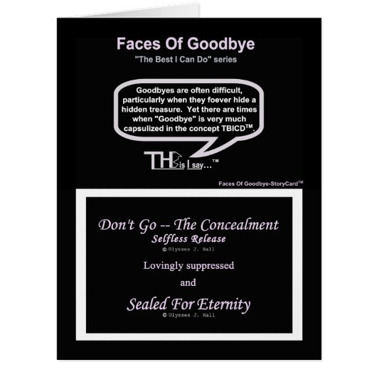 Faces Of Goodbye – Selfless Release Lavender Cards (Front)