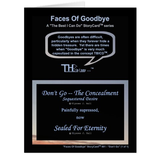 Faces Of Goodbye – Sequestered Desire Azure Cards (Front)