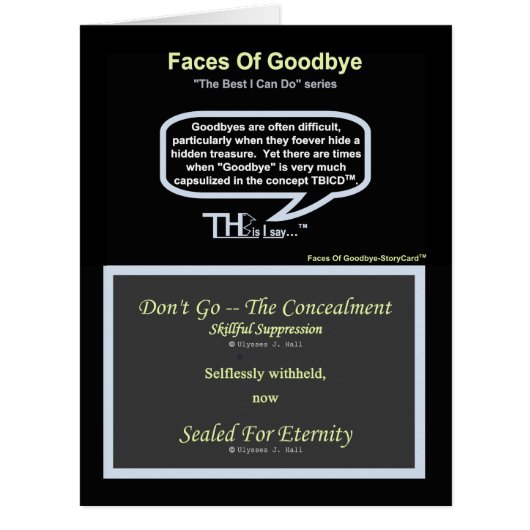 Faces Of Goodbye – Skillful Suppression Azure Cards (Front)