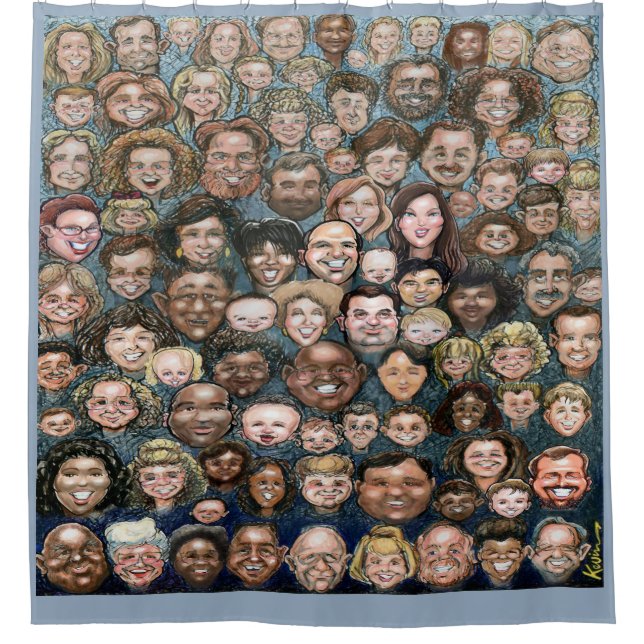 Faces of Humanity Shower Curtain (Front)