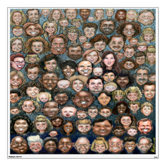 Faces of Humanity Wall Sticker