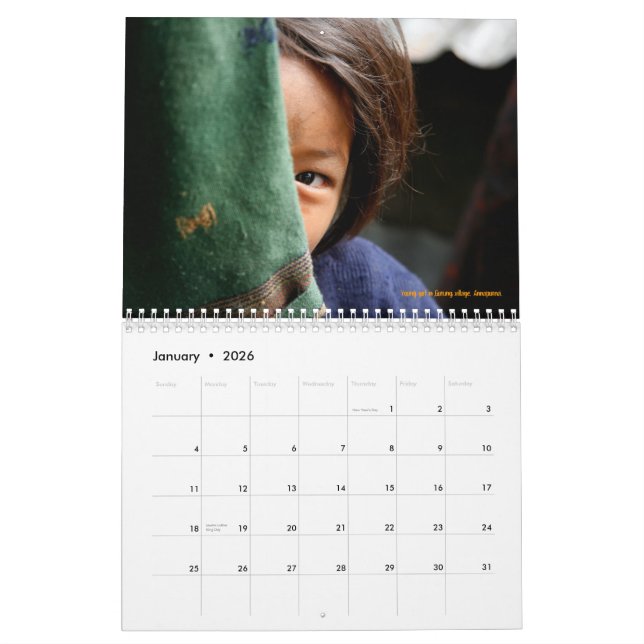 Faces of Nepal Calendar (Jan 2026)