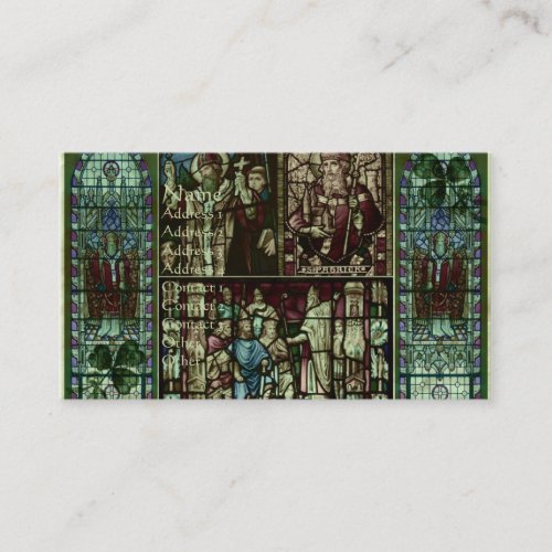 Faces of Saint Patrick Business Card Template