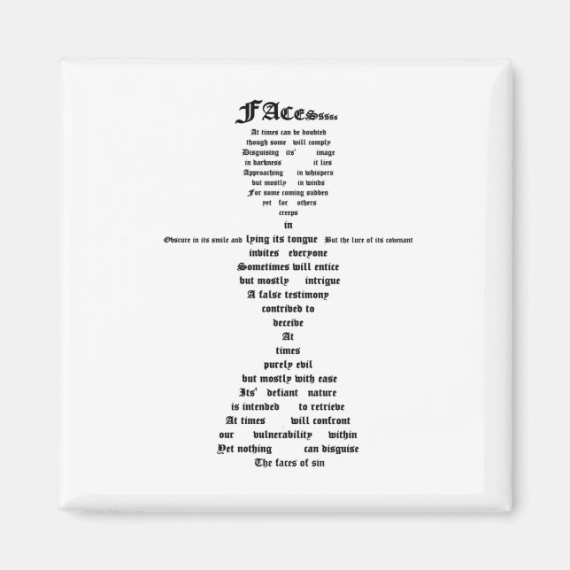 Faces of Sin Magnet (Front)