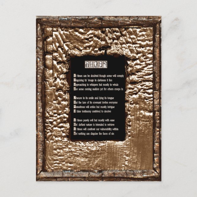 Faces of Sin Postcard (Front)