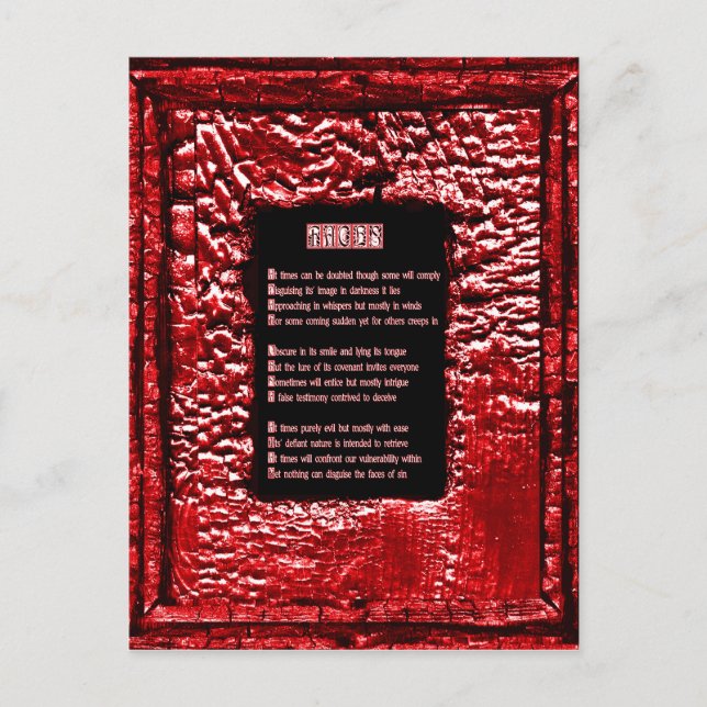 Faces of Sin Postcard (Front)