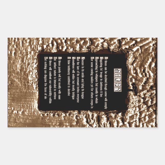 Faces of Sin Rectangular Sticker (Front)