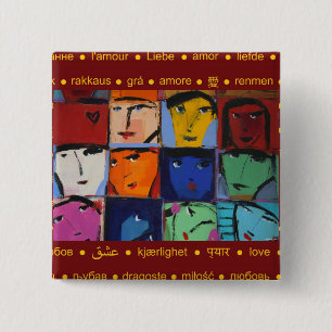 Faces Pinback Button