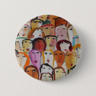Faces Pinback Button