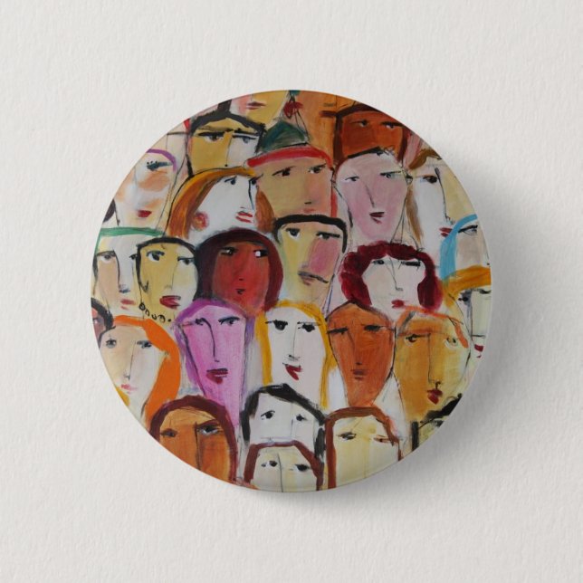 Faces Pinback Button (Front)