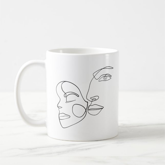 Faces T-shirts Coffee Mug (Left)